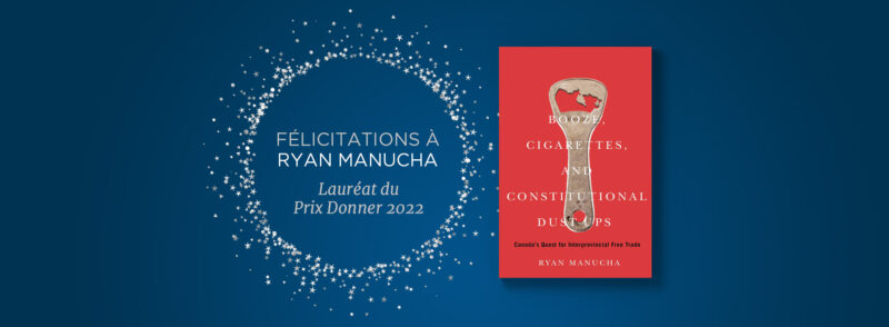 Félicitations à Ryan Manucha, lauréat du Prix Donner 2022
