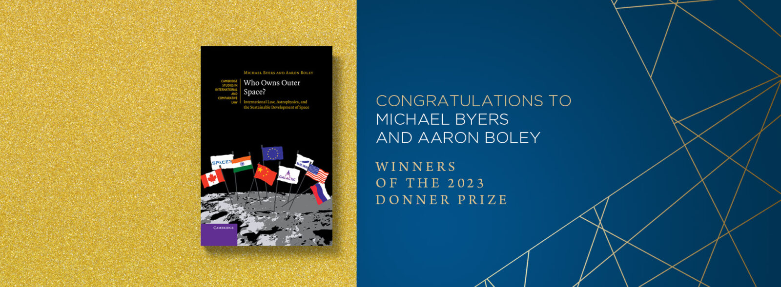 2023 Donner Prize awarded to Michael Byers and Aaron Boley for Who owns ...